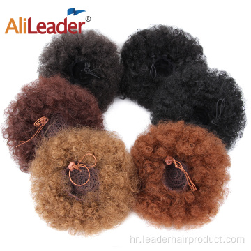 Kratki afro kovrčavi šinjon za kosu na umotavanje